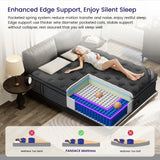 King Size Mattress (High-End Upgraded) Hotel-Level Luxury 14 Inch Hybrid King Mattress In A Box, Cooling-Gel Memory Foam & Pocket Springs, Back Pain, Extra Edge Support, 365-Night Trial, Medium Firm