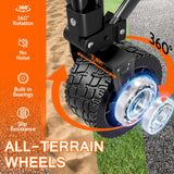 Wagon Carts Foldable 420LBS Weight Capacity Collapsible Wagon with Big All-Terrain Wheels, Heavy Duty Beach Wagons Cart