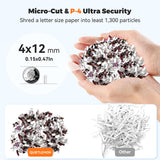 120-Sheet Auto Feed Paper Shredder, 40 Min Non-Stop, Shredders for Home Office Heavy Duty, P-4 Ultra Security Shredder for Home Office