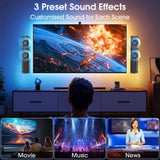 HIXICOPA 2.1 Channel Sound Bar with Wired Subwoofer, Dorby Audio 35in Detachable TV Soundbar, Bluetooth, HDMI-ARC, Optical, AUX, USB, FM, Coaxial Inputs for Home Theater