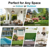 68" H×47" W Outdoor Privacy Screen, HDPE Outside Privacy Panel with Stable Metal Base for Balcony, Garden