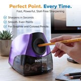 Bostitch Electric Pencil Sharpener for Classroom and Desk, Metallic Purple