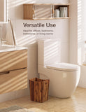 Tidita 2 Gallon Rectangular Wastebasket with Built-in Handles, Walnut Color