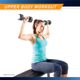 Marcy Flat Utility 600 lbs Capacity Weight Bench for Weight Training and Ab Exercises SB-315 , Black MARCY