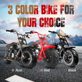 BRM100 Mini Dirt Pit Bike 105cc 4-Stroke Off Road for Teens Adults 220 LBS