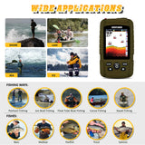 LUCKY Portable Sonar Fish Finder Boat Depth Fishing Fish Finders Waterproof Handheld Wireless Fishing Finder Kayak Transducer Depth Finders for Ice Fishing Sea