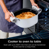 Ninja Foodi 6.5 qt Everyday PossibleCooker, 6-in-1 Functionality, Multi Cooker, Slow Cooker, Stainless Steel/White, MC1100 (Renewed)
