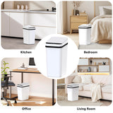 Bathroom Small Trash Can with Lid, Automatic Garbage Can, 2.6 Gallon