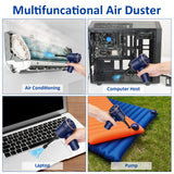 Honlibey 8Kpa Mini Handheld Vacuum Cleaner, 120W High Power Cordless Keyboard Vacuum, 2-in-1 Desk Vacuum & Air Duster with LED Light & Multi-Nozzles for Car, Computer, Sewing Machine
