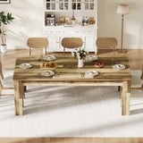 Garvee 71" Farmhouse Dining Table for 6-8 People, Rectangular Kitchen Table