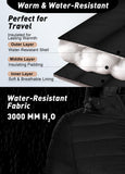 ATLASLAVA Women's Packable Puffer Jacket Hooded LightWeight Down Coat Winter Windproof Warm Quilted Short Black L