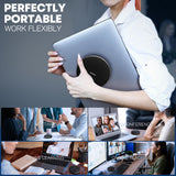 M4 Bluetooth Speakerphone Conference Microphone with AI Noise Reduction Full-Duplex AI Transcription USB Speakerphone 360°  Black AISPEECH