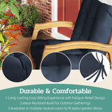 Outdoor Chair Cushions Set of 2, 42x21x4 Inch Patio Cushion for Dining/Rocking Chairs, High Back Soft Seat Pad with Ties