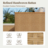 MIXPATIO 3-Piece Wicker Patio Chaise Lounge Set, Coffee Table, L-Shaped