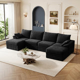 142" Modular Sectional Sofa Boneless Couch with Storage