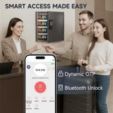 WeHere 120 Key Lock Box Wall Mount,Smart Key Cabinet with Keypad for Office