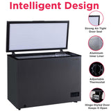 Frigidaire Chest Deep Freezer, 10 Cu. Ft. Capacity, Granita Rugged Design-Adjustable Thermostat-Removable Vinyl Coated Wire Basket-Easy Defrost Drain