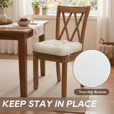 Thick Seat Cushions for Dining Room Chairs, Kitchen Chair Cushions Set of 4, 17" x 17" x 4", Beige