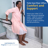 Toilevator Toilet Riser - 3.5" High Toilet Riser Base for Handicap and Elderly, Extra Tall Toilet Seat Elevator, 500 lb Capacity, Easy Install Toilet Seat Riser, Compatible with Standard Toilets
