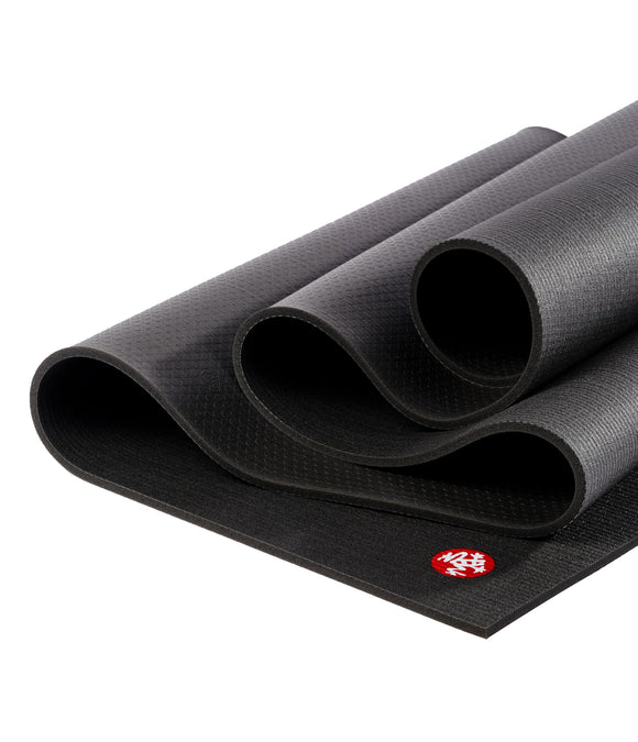 Manduka PRO Yoga Mat - For Women and Men, Non Slip, Cushion for Joint Support and Stability, Thick 6mm, 71 Inch (180cm), Black Manduka