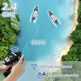 Podleer RC Boat-Remote Control Boat for Adults-High Speed 35+ KPH for Pool-Toys for Ages 8-13 (Black)