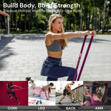 JOINTHERA Premium Latex Free Resistance Bands for Working Out - Set of 5 + Carrying Bag | Non Latex Pull Up Loop Workout Bands Resistance for Women and Men | Stretching, Exercise and Muscle Training