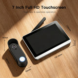 Wireless Doorbell Camera with 7" Touchscreen Monitor, 1080P Video Door Phone Intercom System 2.4G/5G WiFi, PIR Motion Detection, Local Storage, No Monthly Fee, 2-Way Audio, Night Vision, App Control
