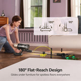 Ultenic Cordless Vacuum Cleaner, 600W 60KPA 65Mins Vacuum Cleaners for Home, Stick Vacuum Cordless with Touch Screen, Self-Standing, 180° Lay-Flat, Anti-Tangle Brush for All Floors/Pet Hair/Carpets