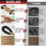 Climbing Rope Gym Workout - 25FT Heavy Duty Jute Thick Ropes for Adults Strength Training Outdoor Tree Swing Indoor Home Fitness Exercise - 1.5 Inch