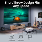 BenQ TK710STi 4K HDR Laser 3200 Lumens Movie and Gaming Short Throw Projector with 4ms Response Time | 240Hz Refresh Rate