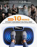 Vibration Plate Exercise Machine for Weight Loss and Lymphatic Drainage - 330lb Vibrating Platform for Home Gym Workout, Full Body Shaker Pilates Equipment with 2 Bands for Women and Men - Blue
