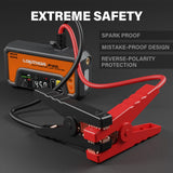 LOKITHOR JP400 Jump Starter with Air Compressor, 2500A 12V Portable Car Battery Booster Pack (8.5L Gas/6.5L Diesel) with ConnectMax Tech, 150PSI Tire Inflator, Auto-Shutoff & Dynamic Dwell (Orange)