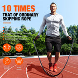 Weighted Jump Rope, 2lb Heavy Duty Jump Rope for Fitness, Battle Rope for Fitness Training, Full Body Exercise at Home Gym for Men and Women, Strengthening Legs, Arms and Stabilizing Muscles HOXWC