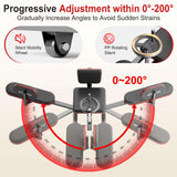 TDH Leg Stretcher, 220LBS Stretcher Machine,200° Adjustable Split Machine for Ballet, Dance,Yoga, Flexibility Stretching Equipment to Relieving Leg Muscl,Exercise for Everyone(Red)