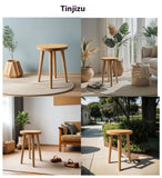 Plant support Round solid wood step stool garden stool Wooden Stoo