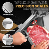 1500W Bone Saw Meat Cutter, 316 Stainless Steel Industrial Butcher Tool Meat Saw, 0.04"-8.0" Cutting Thickness Meat Band Saws, 460 LBS/H High Speed for Butchering for Steak Beef