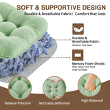Betu Chair Cushions for Dining Chairs Set of 4,3.5" Thick Green Kitchen Chair Cushions Chair Pads with Ties,Non Slip Backing