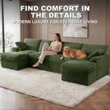 NABUMI 142'' Modular Sectional Sofa with Storage, Oversized Boneless Couch