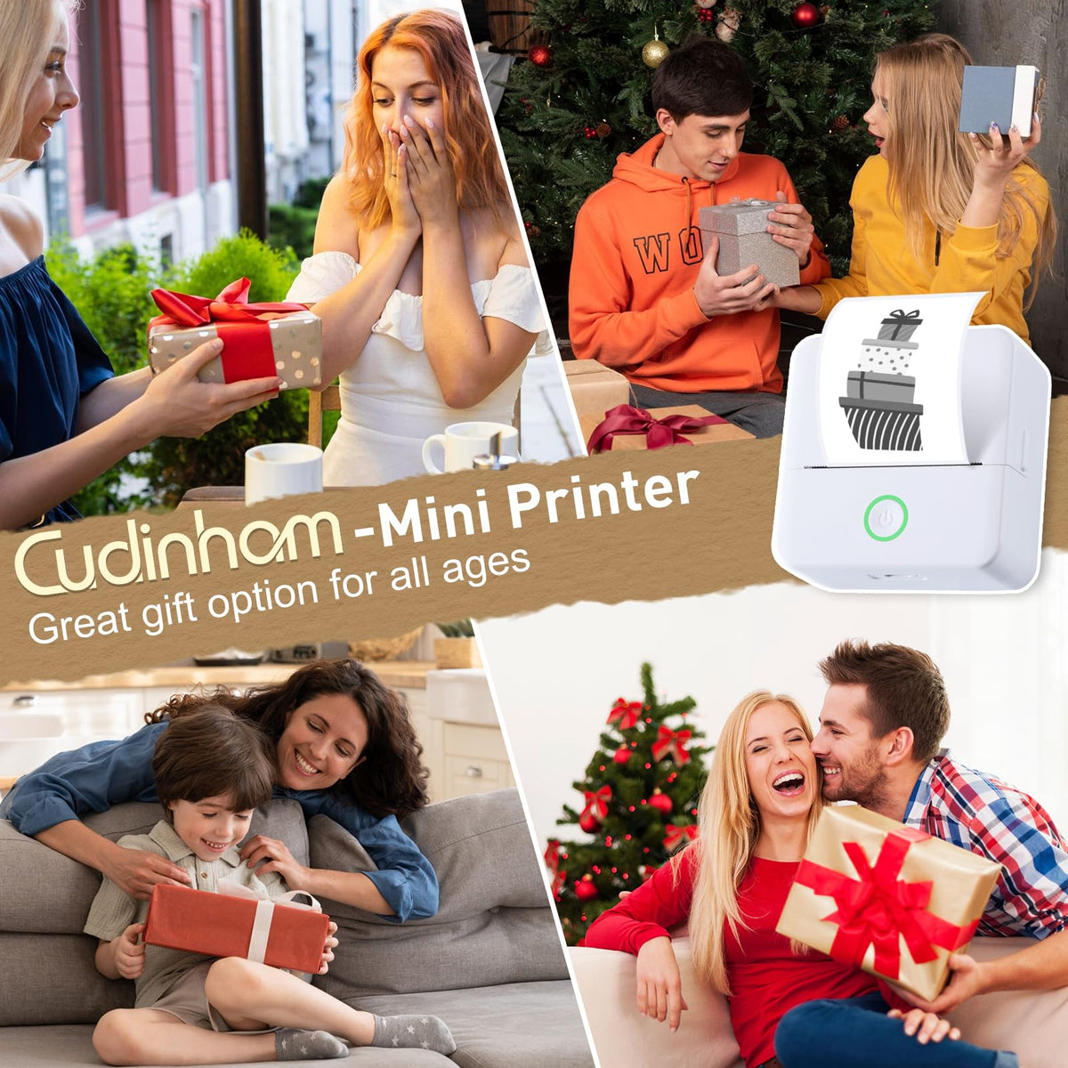 Thermal Mini Printer, Portable Inkless Sticker Maker, Bluetooth Printe ...