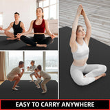 Extra Large Yoga Mat – 72"x48" or 78"x57", Non-Slip TPE Exercise Mat for Women & Men, Available in 1/4" to 1/2" Thickness, for Home Gym, Yoga, Pilates & Barefoot Workouts, with Towel, Straps & Carry Bag