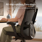 Desktronic Ergonomic Office Chair — Adjustable Desk Chair with Lumbar Support, Headrest, Armrests, Breathable Mesh Back, Height Adjustment, Comfortable Home Office Chair for Long Hours