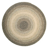 Super Area Rugs Braided Rug Round 10ft Farmhouse Kitchen Rug - Ridgewood Gray Braided Carpet for Living Room - Reversible - Indoor/Outdoor - Made in USA - Graphite/Beige, 10' Round
