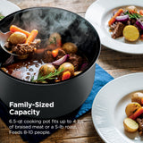 Ninja HyperHeat 9-in-1 Electric Pressure Cooker | 6.5 Qt Multi Cooker with Sear/Sauté, Slow Cooker, Rice Cooker, Sous Vide | 1200W | Fast Cooking, PFAS-Free Pot | Dark Gray | PC201GY