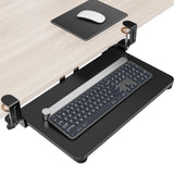 Zontera Ergonomic Mouse & Keyboard Tray Under Desk, 20x11.8 in Board, Black
