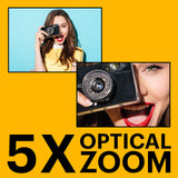 KODAK PIXPRO FZ55 16MP Compact Digital Camera, 5X Optical Zoom, Black