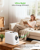 1 Gallon Eectric Kitchen Composter, Smart Mill Food Recycler with Large Touch Screen, Compost Bin Indoor with 4 Sharktooth Blades, 0.5kWh Per Cycle Energy-efficient, Odorless, Low Noise, Auto-Cleaning