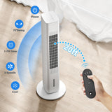 Portable Air Conditioners, 35’’ Cooling Tower Fan w/Remote, 7H Smart Timer & 70° Swing, 1.2L Water Tank FLOWBREEZE