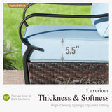 Sophia & William Metal Patio Furniture Set with Fire Pit Table, 5 Pieces
