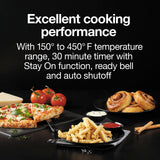 Toaster Oven Air Fryer Combo with 4 Functions Including Convection, Bake & Broil, Fits 6 Slices or 12” Pizza, Auto Shutoff, Black Proctor Silex