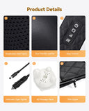 Neck Massager with Heat, Shiatsu Neck and Back Massager, 4D Deep Tissue Kneading for Neck,Back,Shoulder, Body Muscle Pain Relief, Leather Handbag for Storage, Gift for Men Women Mom Dad, Plug-in Use